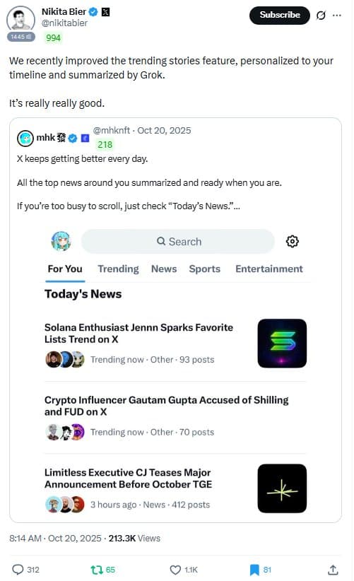 Quoted by Nikita Bier